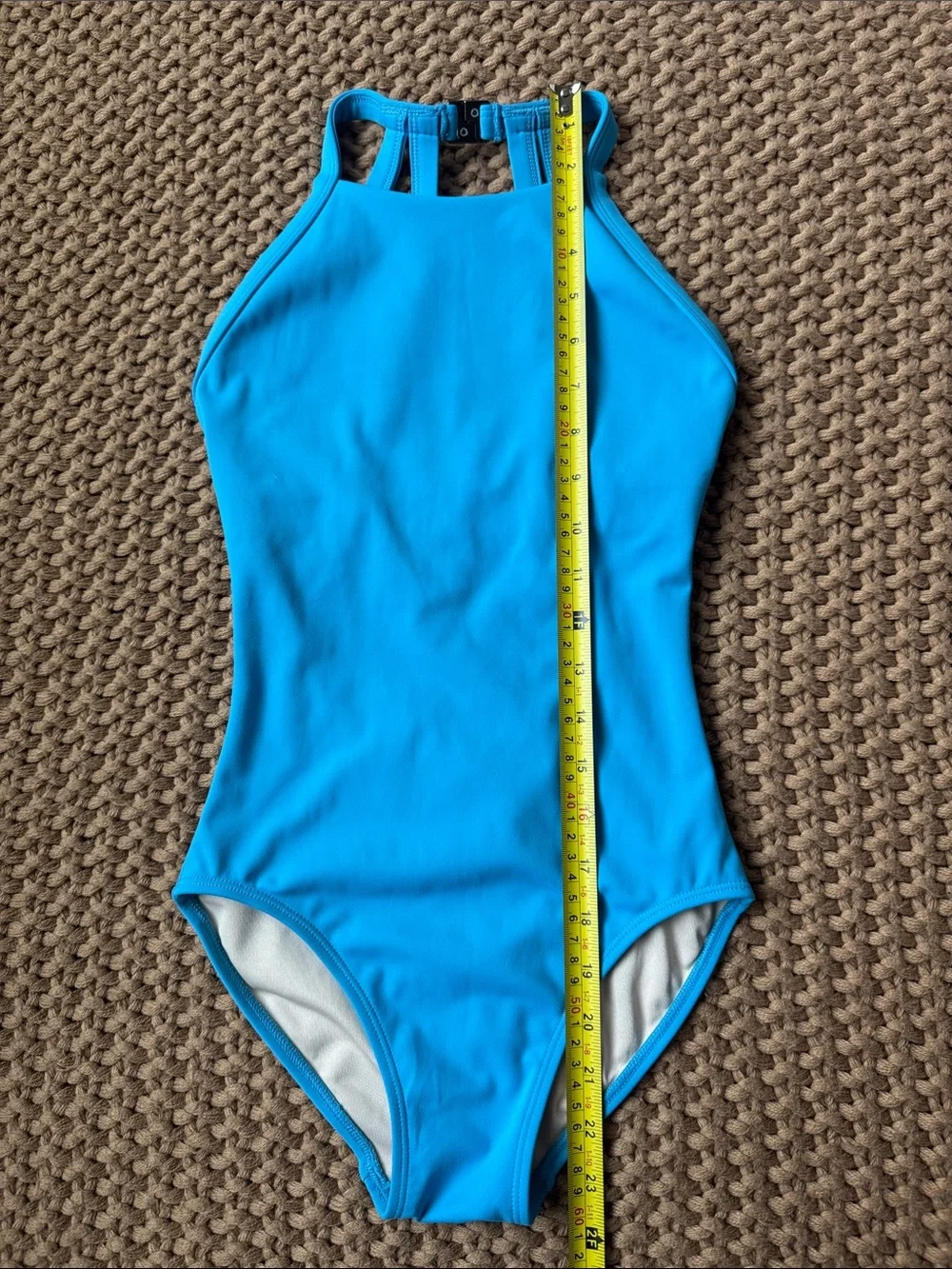 Jo + Jax Girls High Neck Leotard in Blue Size Youth Extra Large YXL 13